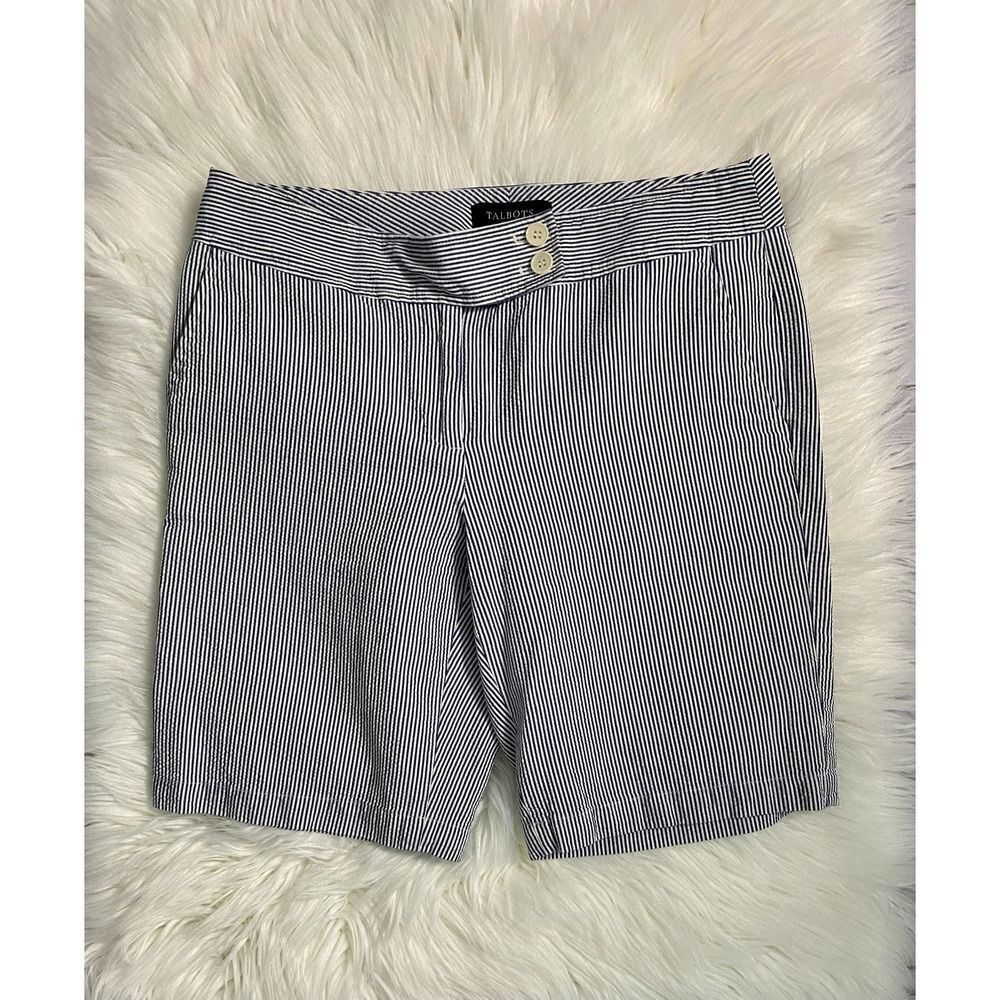 Talbots Blue Striped High Rise Casual Shorts
